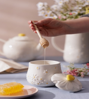 Price & Kensington Daisy Honey Pot and Drizzler