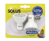 Solus 50w = 4w Gu10 2pk Smd Non Dim Led