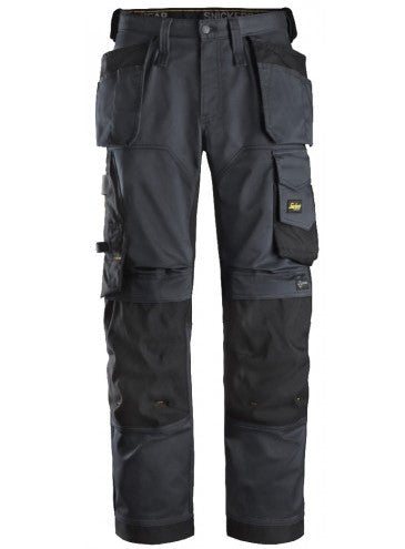Snickers Stretch Loose Fit Trousers Holster Pockets - Steel Grey