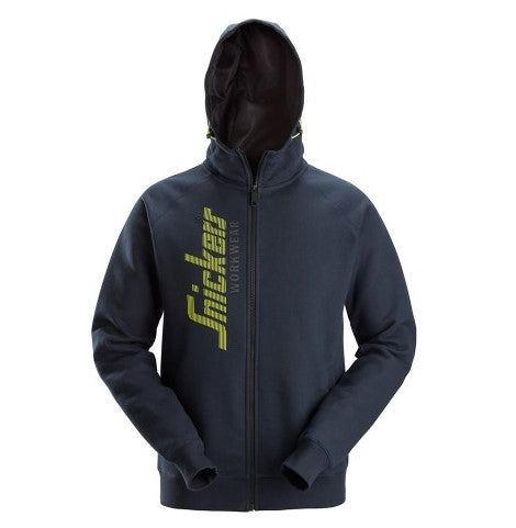 Snickers Logo Full Zip Hoodie - Navy