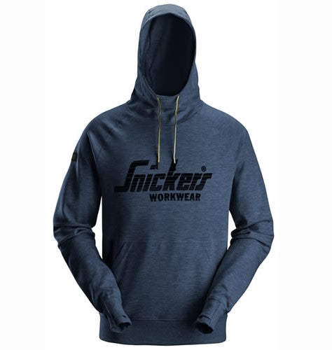Snickers Logo Hoodie - Dark Navy Melange