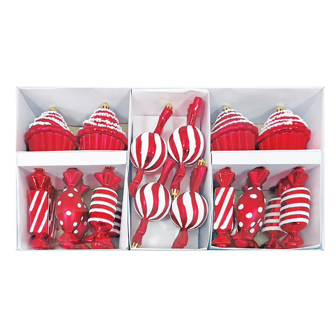 20pc Red-White Candy Cane Decorations