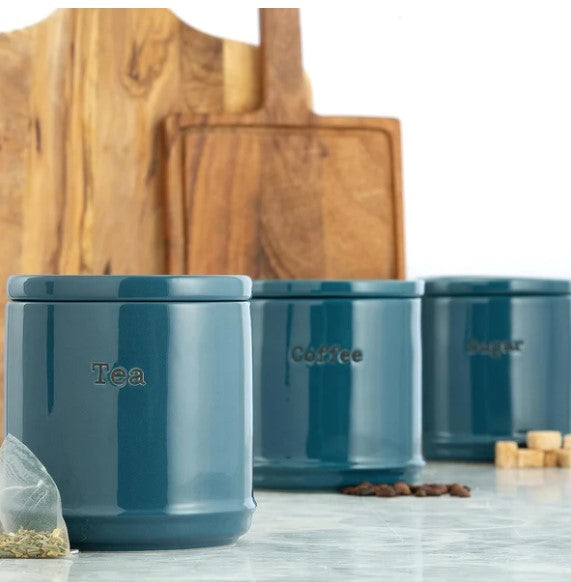 Price & Kensington Accents Tea/Coffee/Sugar Storage - Teal