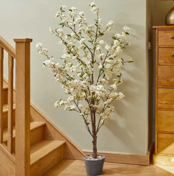 White Faux Cherry Tree - 140cm