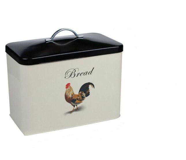Bread Bin Metal Cockerel