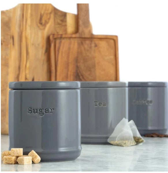 Price & Kensington Accents Tea/Coffee/Sugar Storage - Charcoal