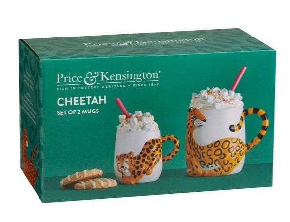 Price & Kensington Cheetah Set Of 2 Mugs