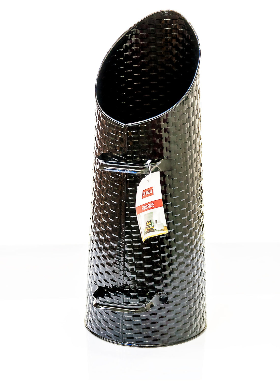 De Vielle Basket Weave 22in Coal Hod (black)