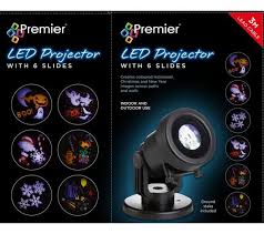 LED Projector with 6 Slides - 2 Halloween & 3 Xmas