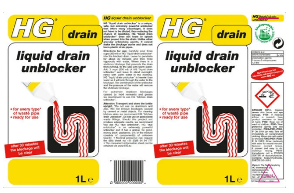 HG Liquid Drain Unblocker 1L