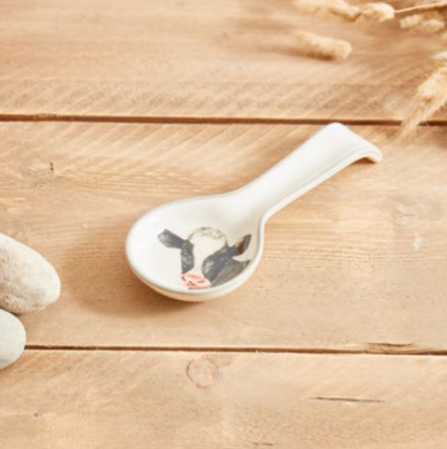 Friesian Cow Spoon Rest White & Greyscale