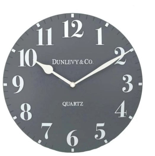 Dunlevy 15" Moonstone Grey Luna Clock