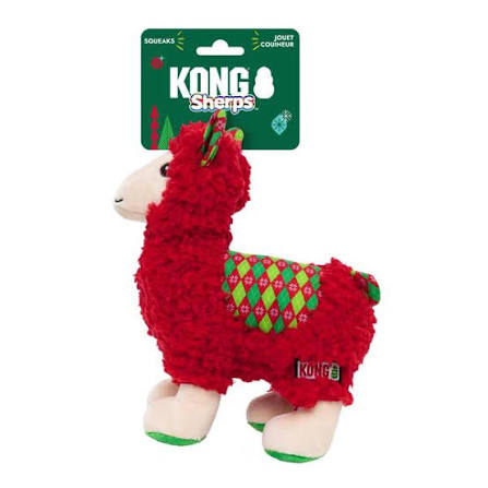 Kong Holiday Llama Red Medium Dog Toy