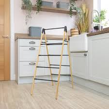 Extendable Bamboo 4 Tier Clothes Ladder - 6m