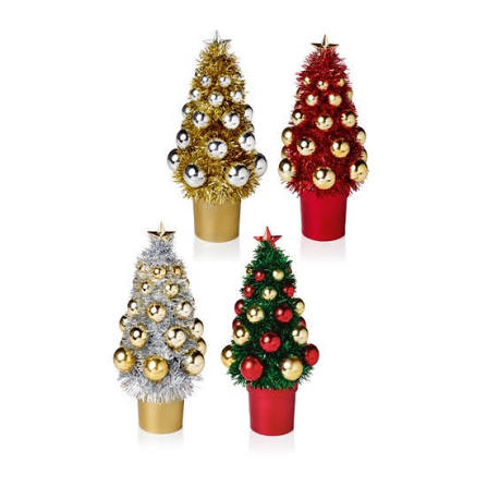 Mini Tinsel Tree in Pot - 21cm
