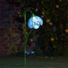 Snowdrop Hand Painted Glass Solar Light