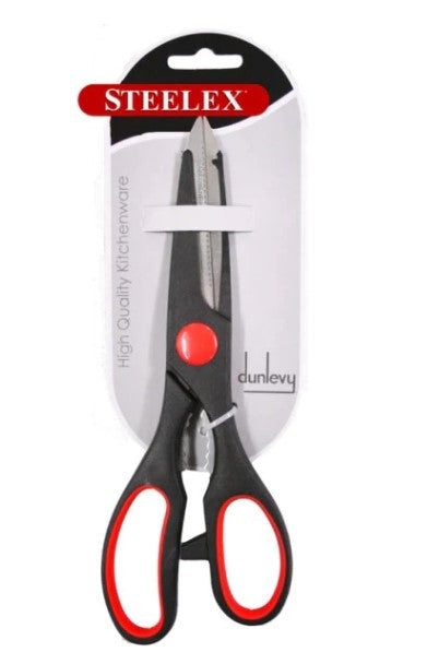 Steelex Kitchen Scissors 8" Black/Red