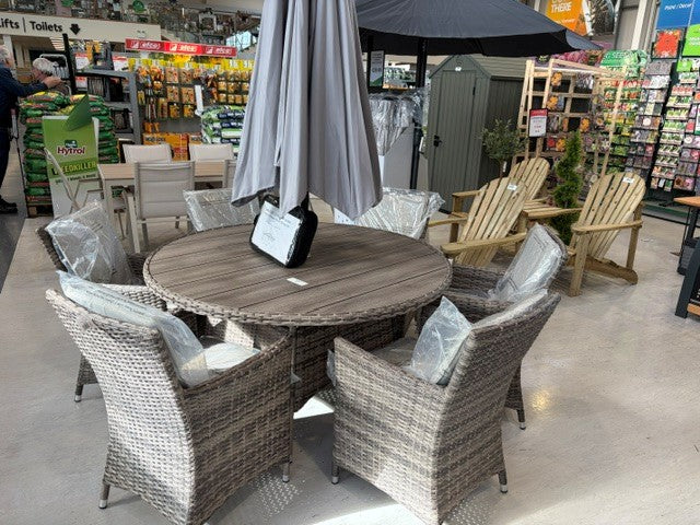 Parma 6 Seater Round Dining Set