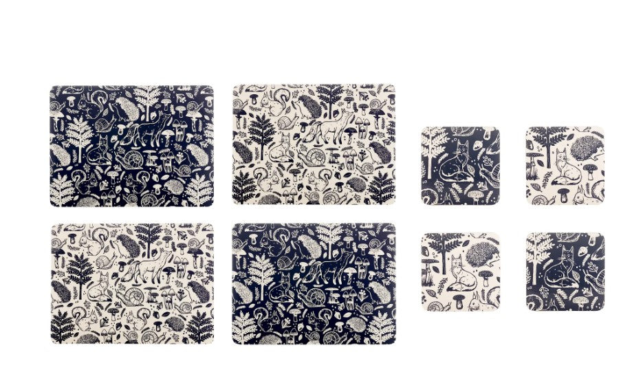 Price & Kensington Woodland Placemat/coaster 8 Pce Set