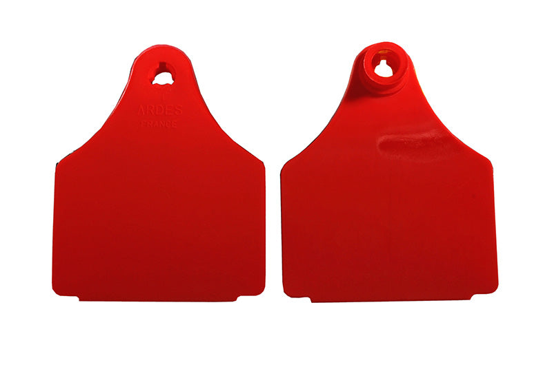 EARTAG LARGE FRONT RED PLAIN