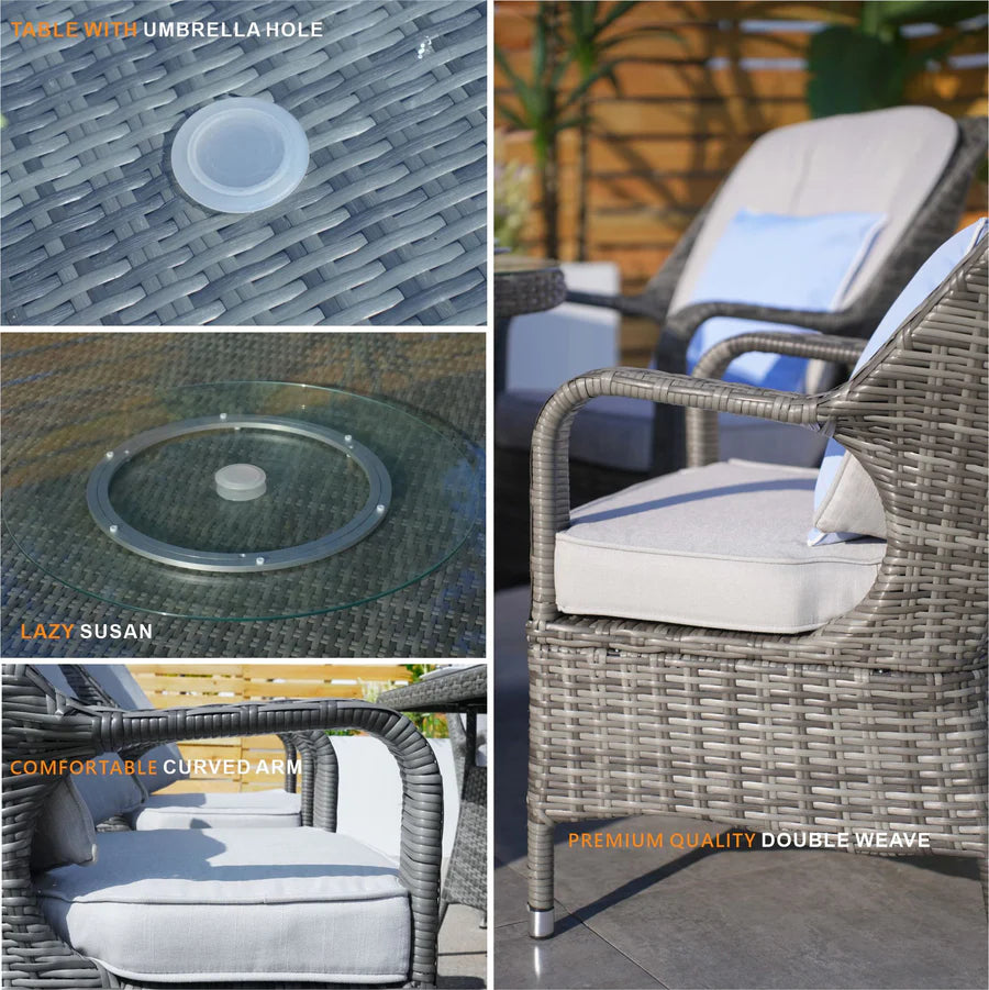 Parma 6 Seater Round Dining Set