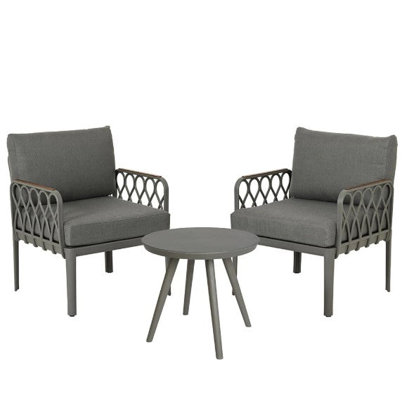 San Antonio 3 Piece Bistro Set - Grey