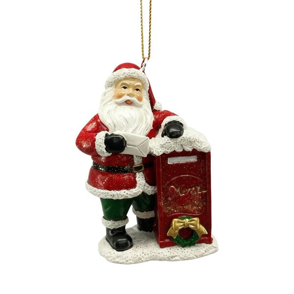 Santa Post Box Hanging Decoration 9cm