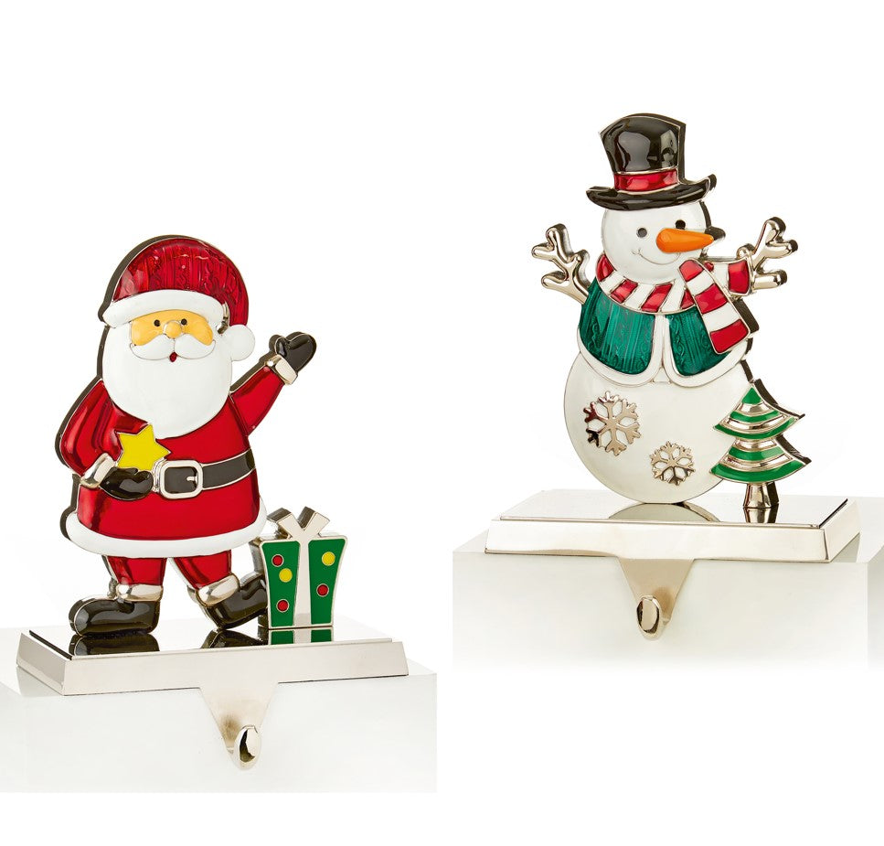 Stocking Hanger - Santa/Snowman - 17cm (1 Item Only)