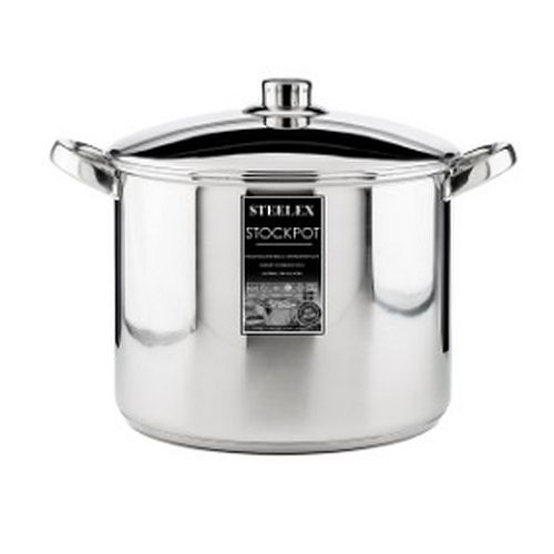 Steelex 30cm Stockpot - Steel Lid 15.2lt