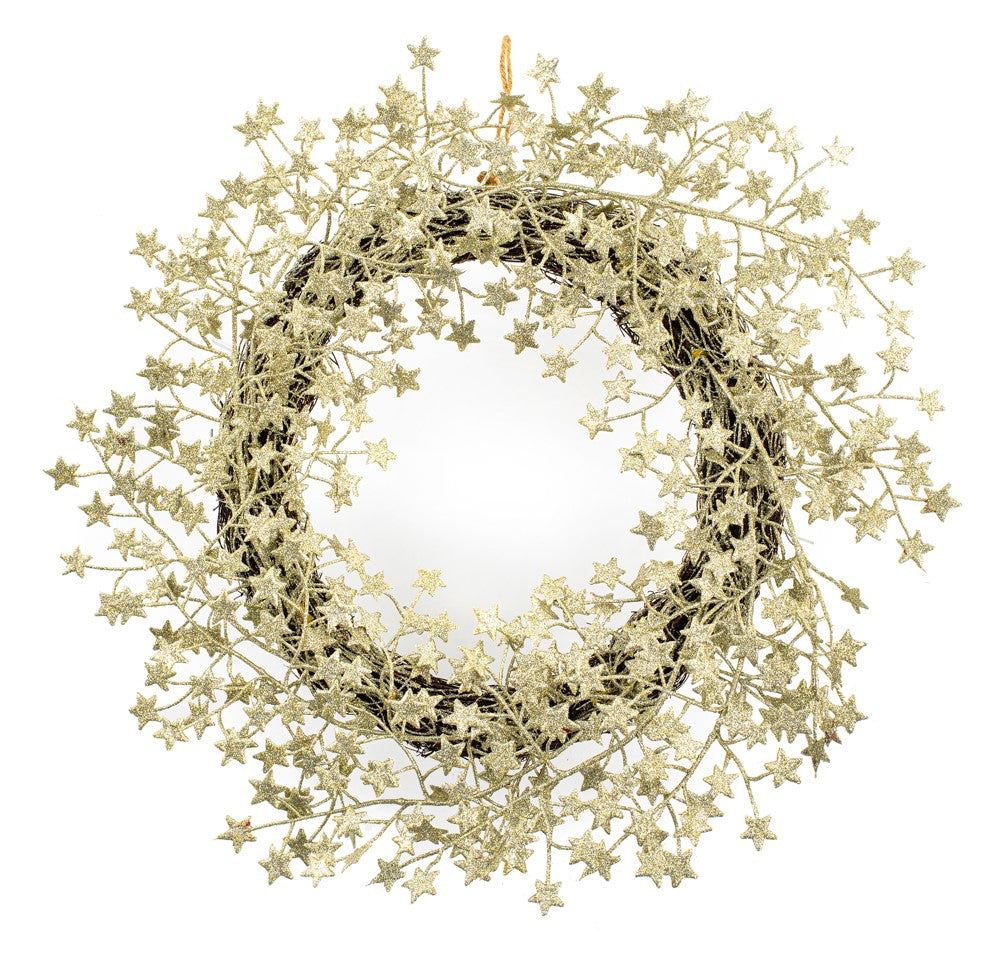 Gold Star Wreath - 45cm