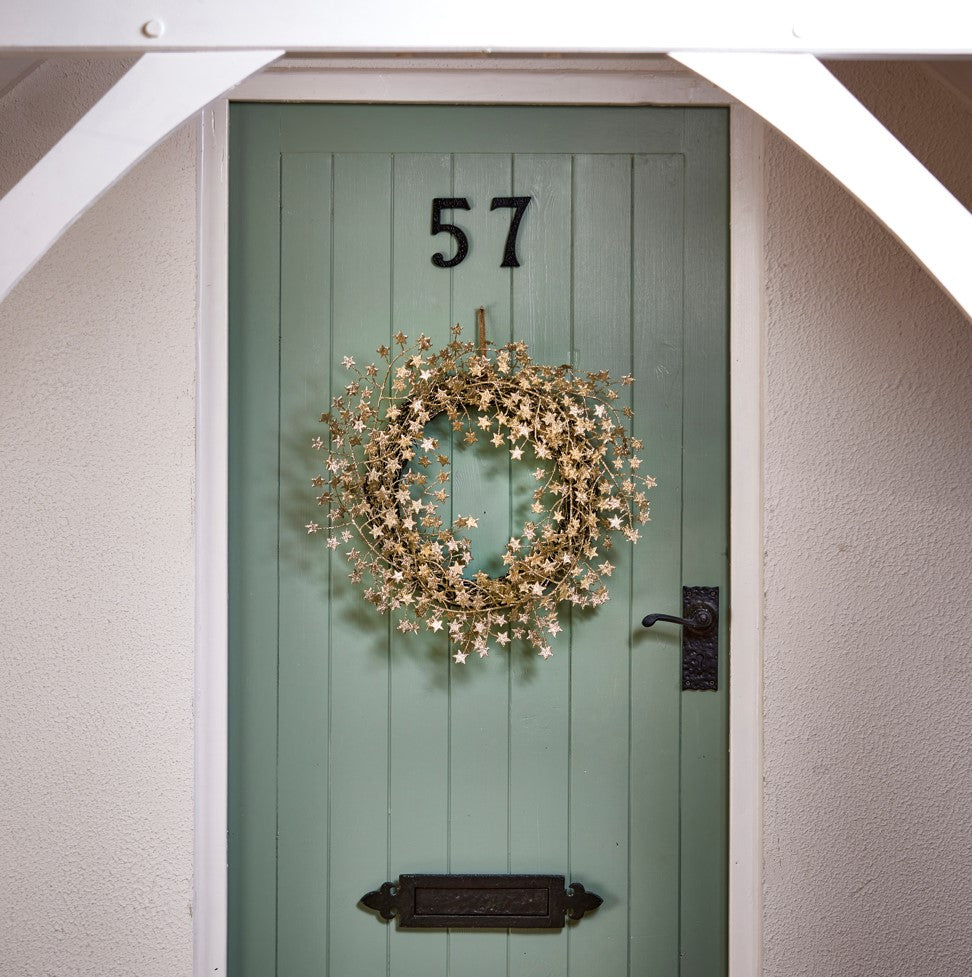 Gold Star Wreath - 45cm