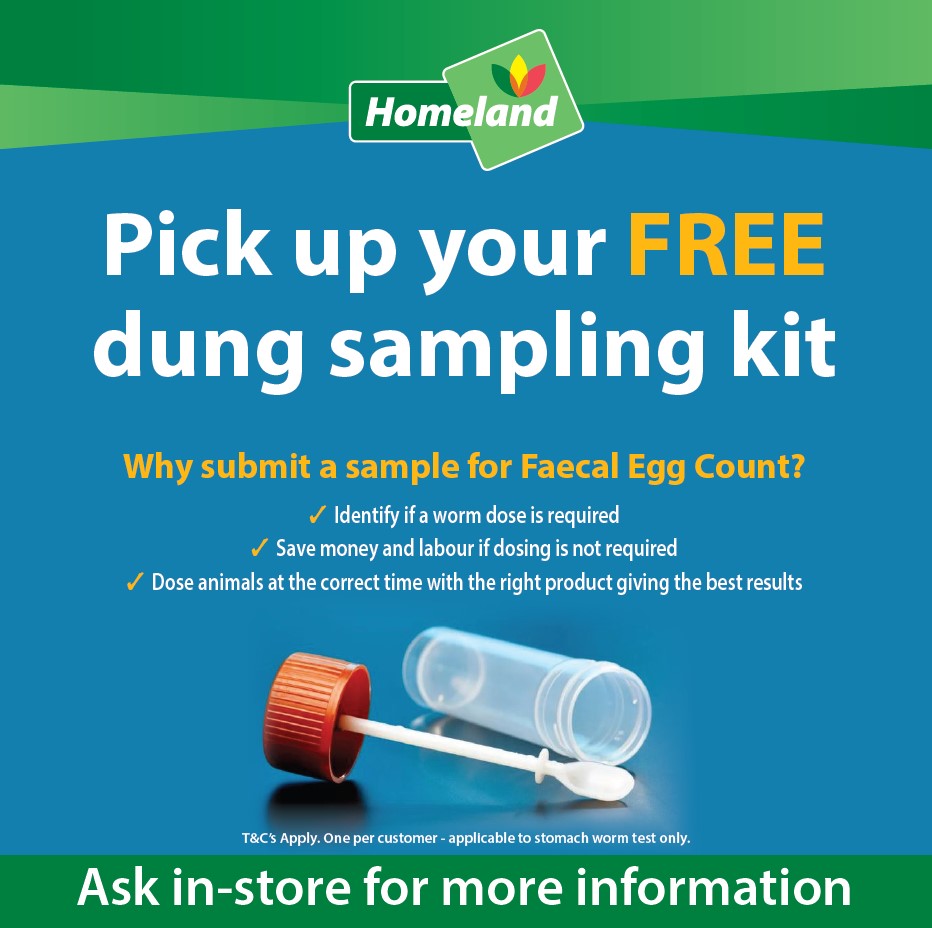 FREE Dung Sampling Kit at your local Homeland