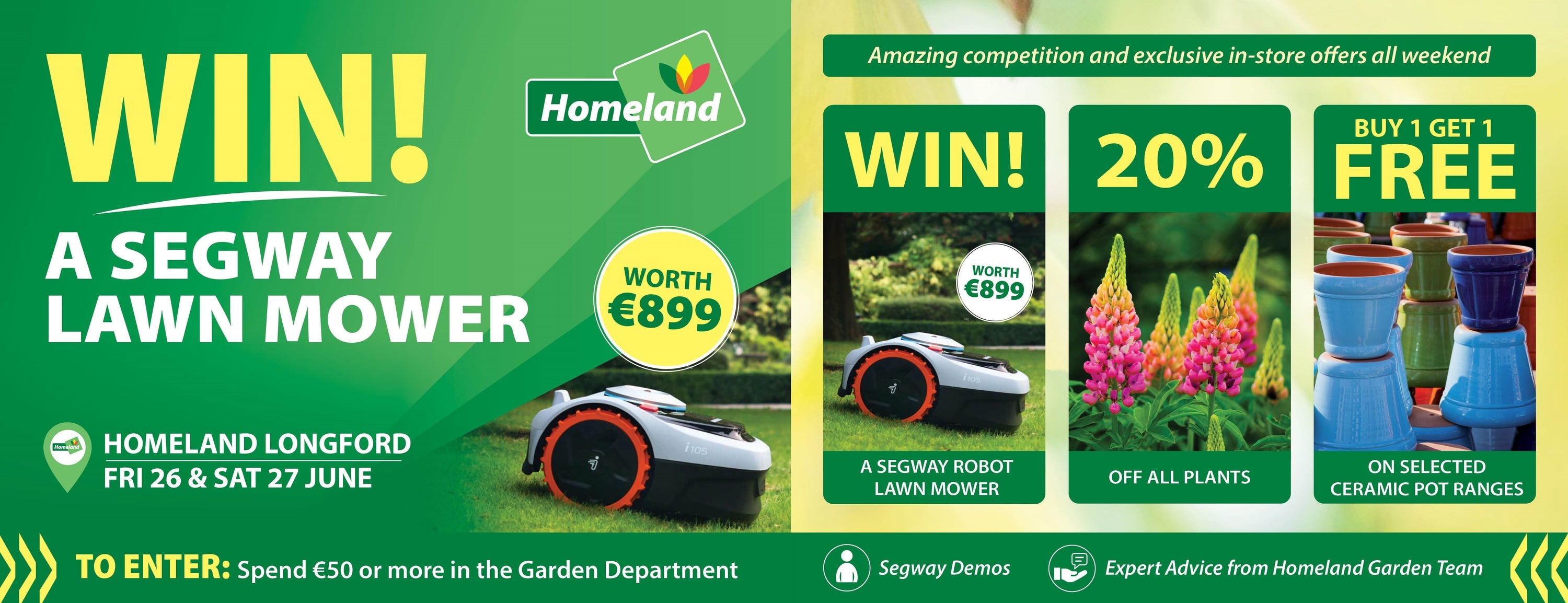 26th & 27th June - Homeland Longford Garden Event