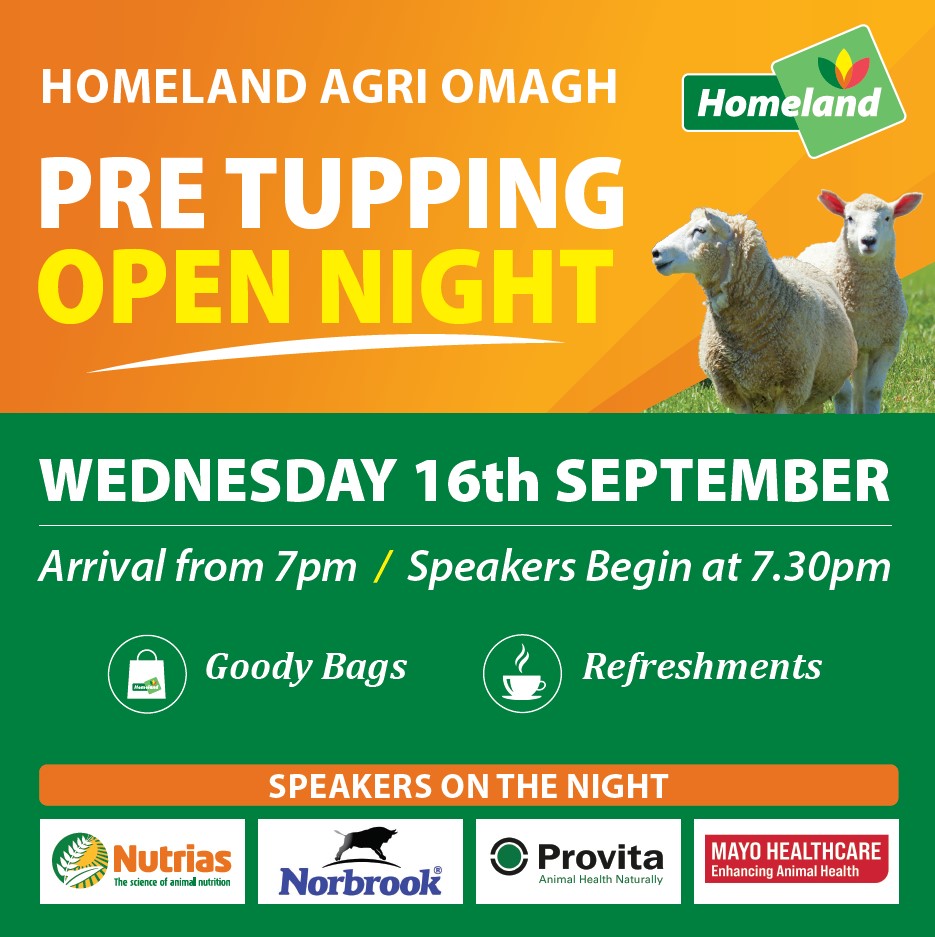 Upcoming Event: Homeland Agri Omagh - Pre-Tupping Evening - Wed 16th Sept
