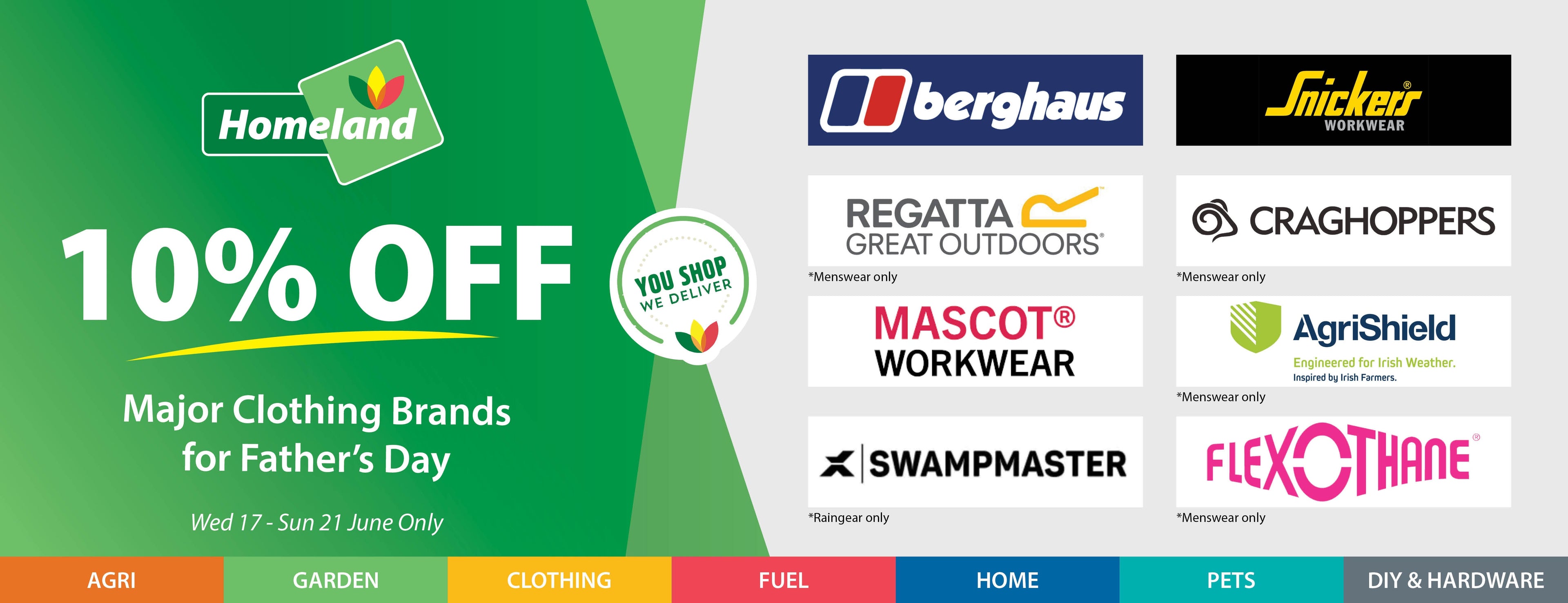 Father's Day - 10% OFF Clothing