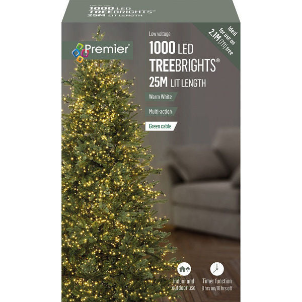 1000 LED Multi-action Treebrights Timer Warm White