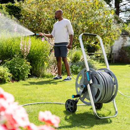 Flopro Metal HD Hose Cart Set with 50m Everyday Hose