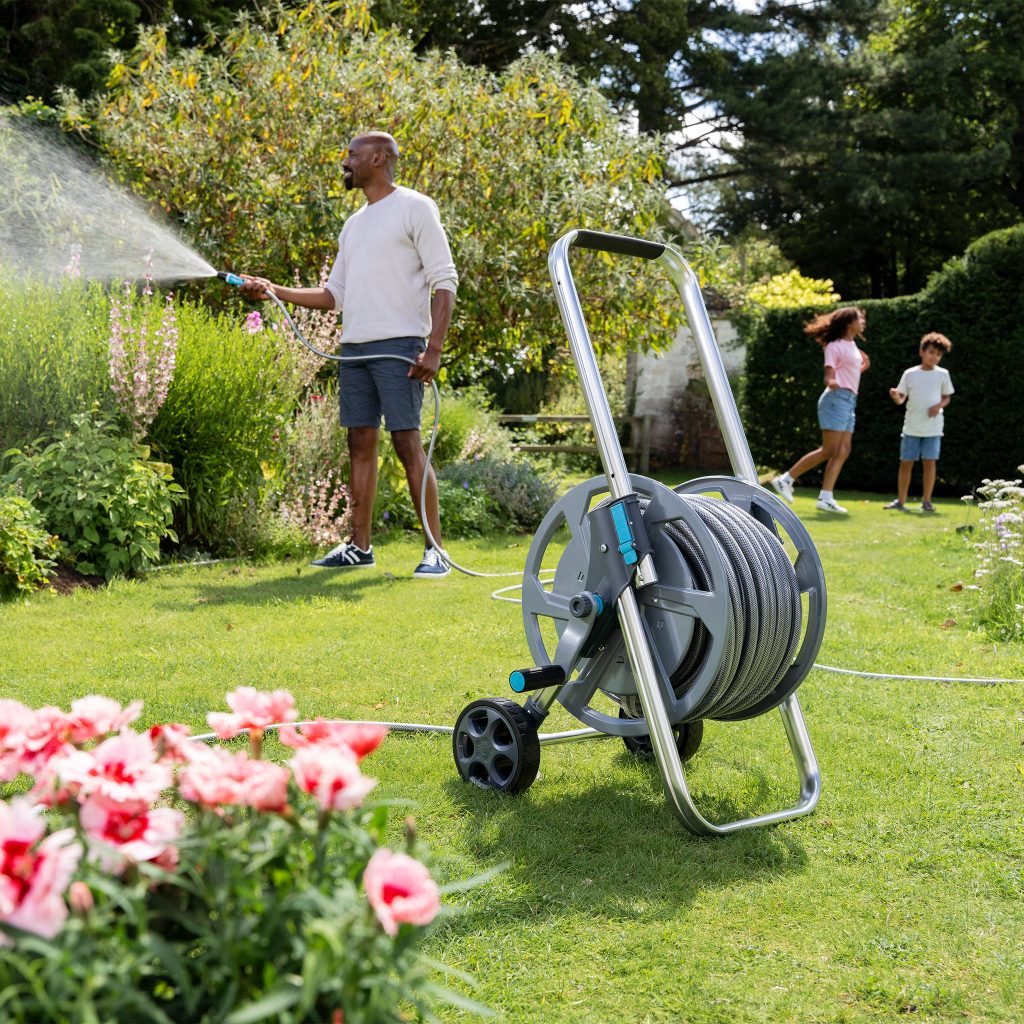 Flopro Metal HD Hose Cart Set with 50m Everyday Hose