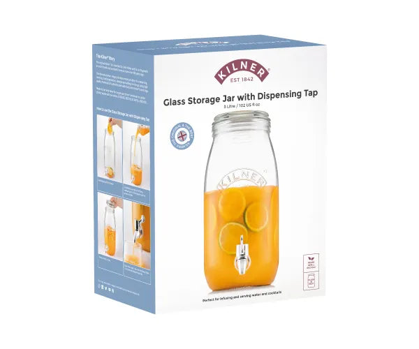 Kilner Drinks Dispenser 3L - In Giftbox
