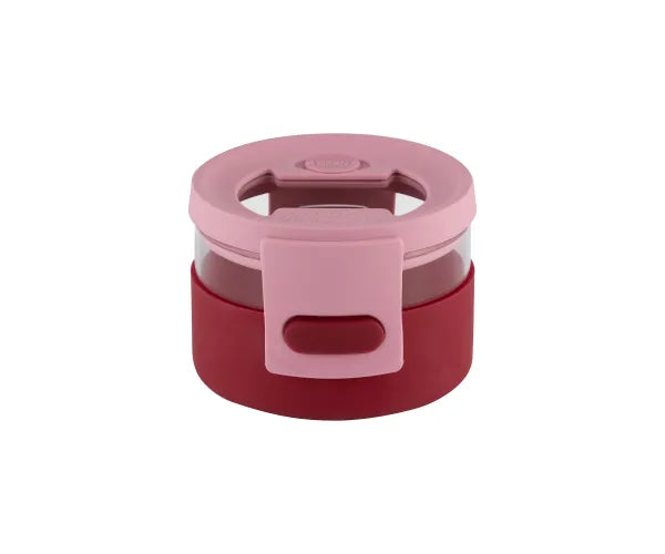 Kilner On the Go 300ml Glass BWL - Pink/Burgandy