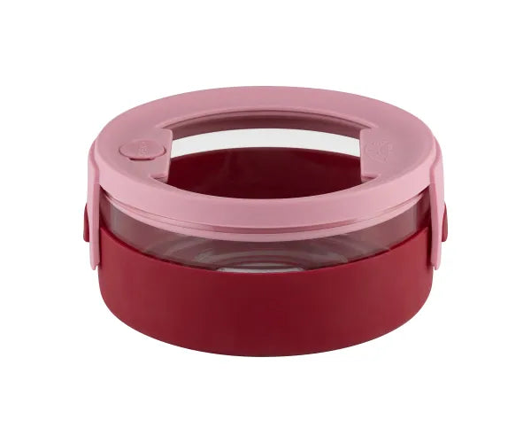 Kil On The Go 700ml Glass Lunch Bwl-Pink/Burgundy