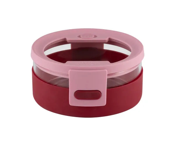 Kil On The Go 700ml Glass Lunch Bwl-Pink/Burgundy