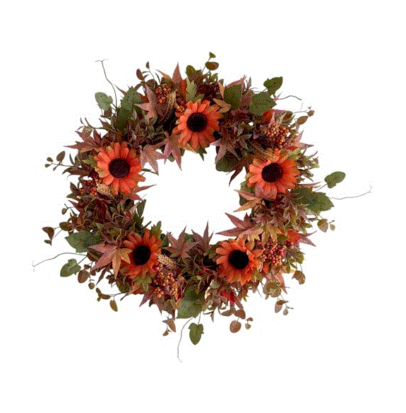Orange Gerbera Wreath 40cm