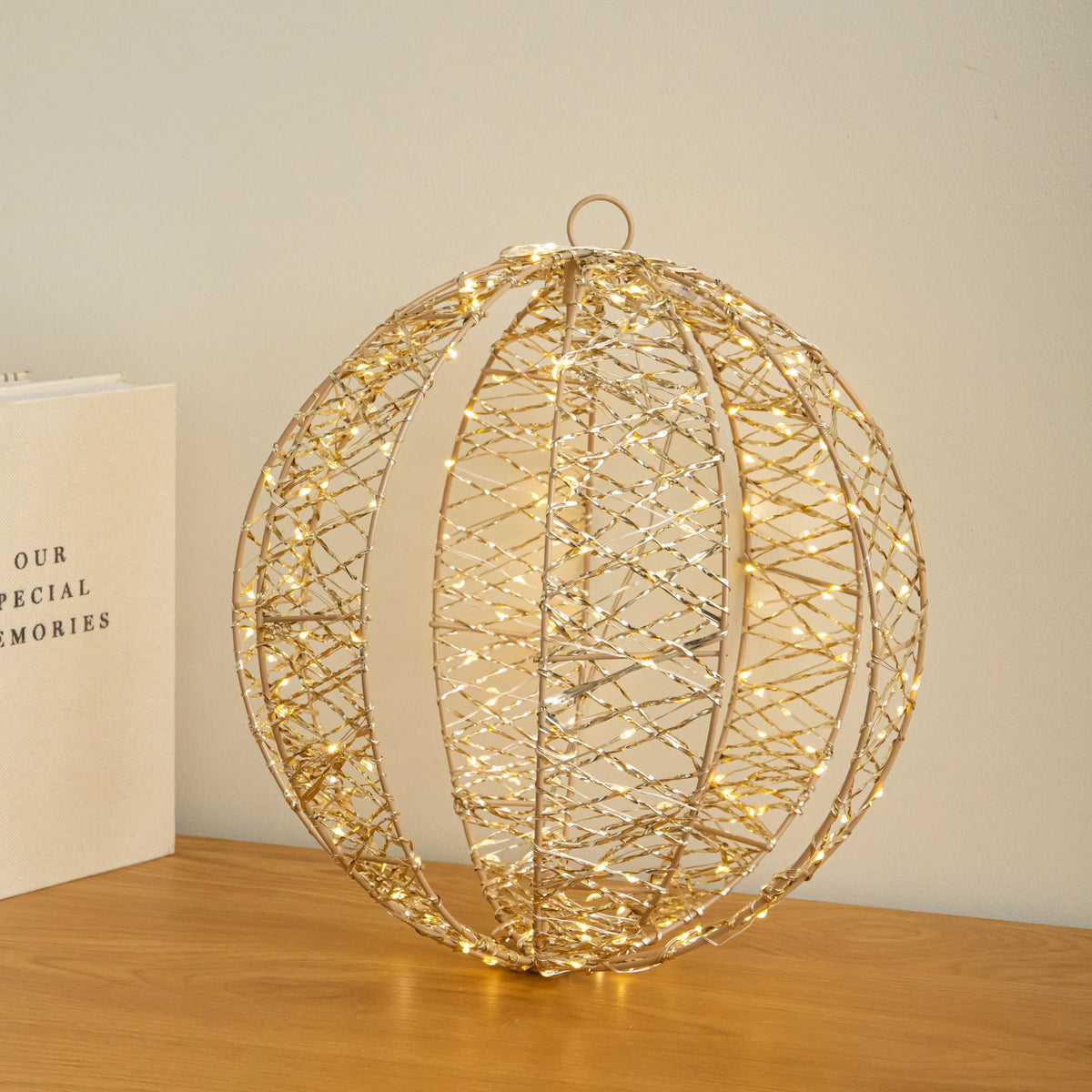 30cm Twist Ball with 240 Warm White LED Lights