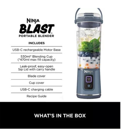 NINJA Blast BC151UKNV Cordless Blender BC151UKNV - Navy