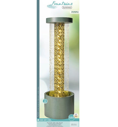 Green Cylindrical LED Water Feature
