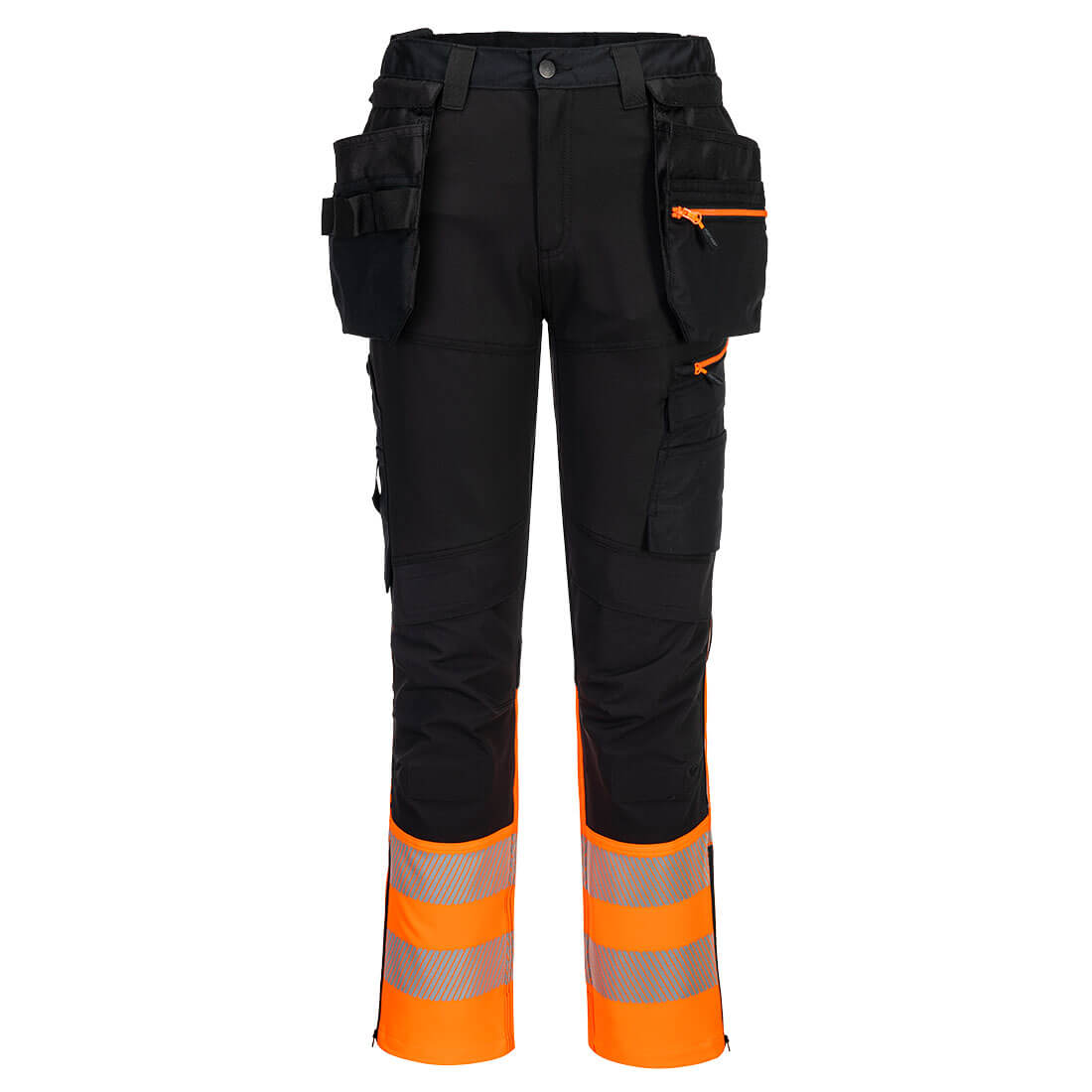 Portwest DX4 Hi-Vis Holster Trousers Orange / Black