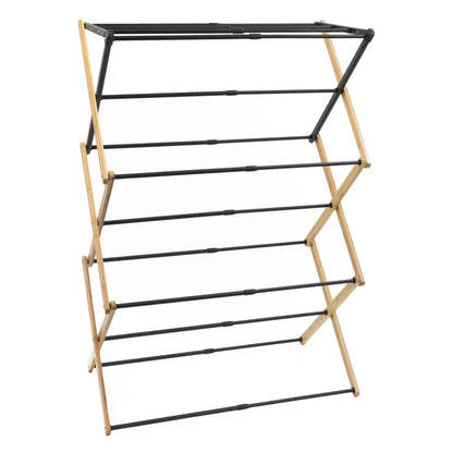 Extendable Bamboo 3 Tier Clothes Airer - 8m