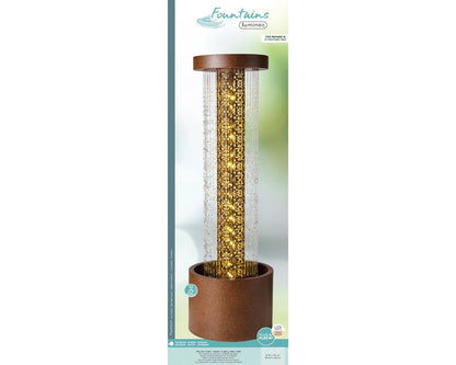 Rustic Cylindrical LED Water Feature