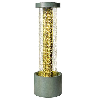 Green Cylindrical LED Water Feature